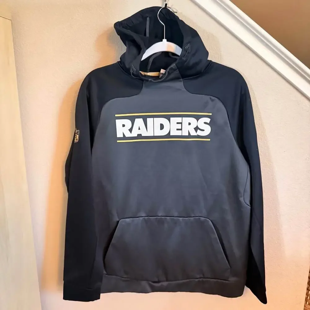 Med Men Nike Therma-FIT NFL Raiders Pullover Hoodie Sweatshirt